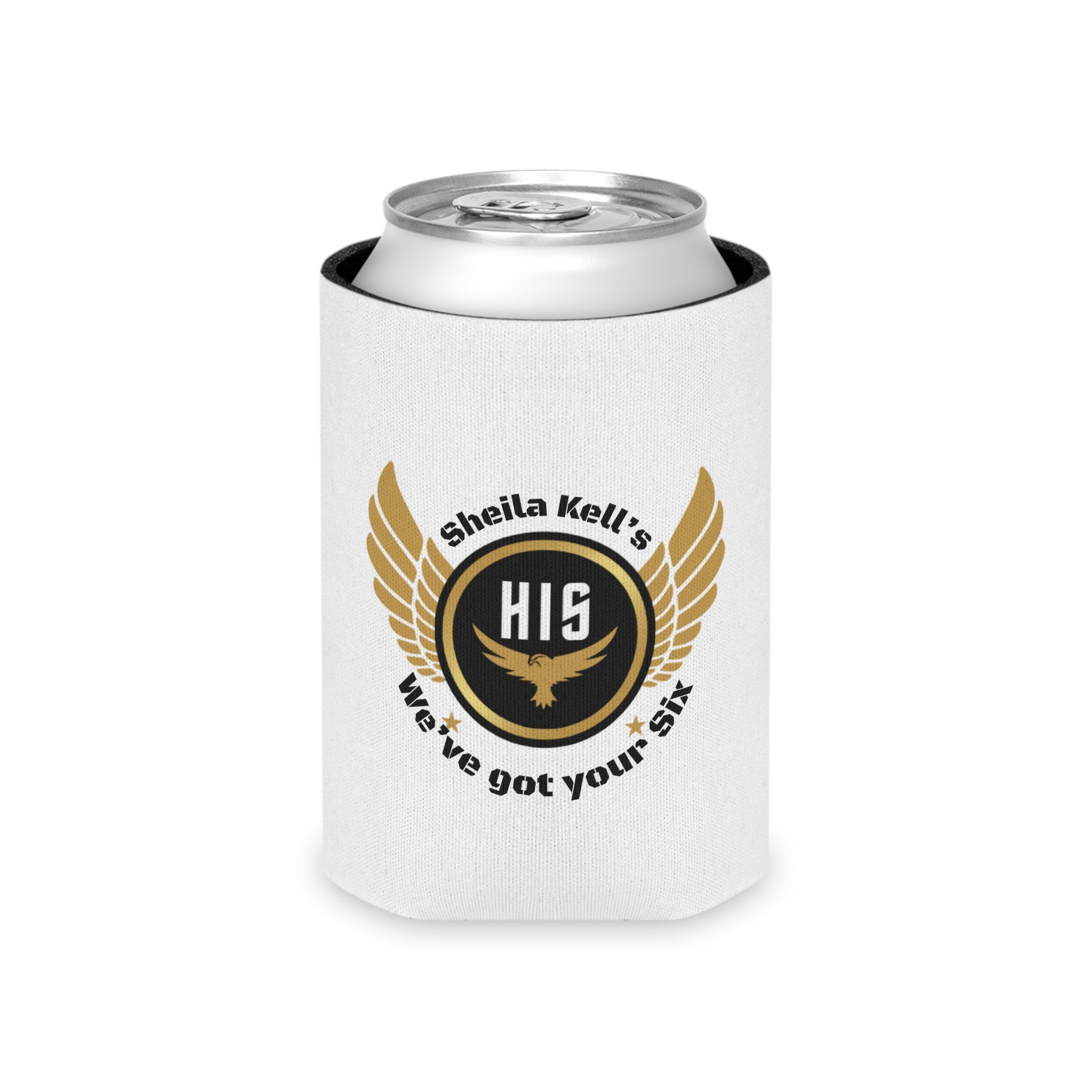 Custom Can Cooler with Wings Design - Drink Holder, Party Favor, Personalized Gift, BBQ Essential, Outdoor BBQ, Military Appreciation