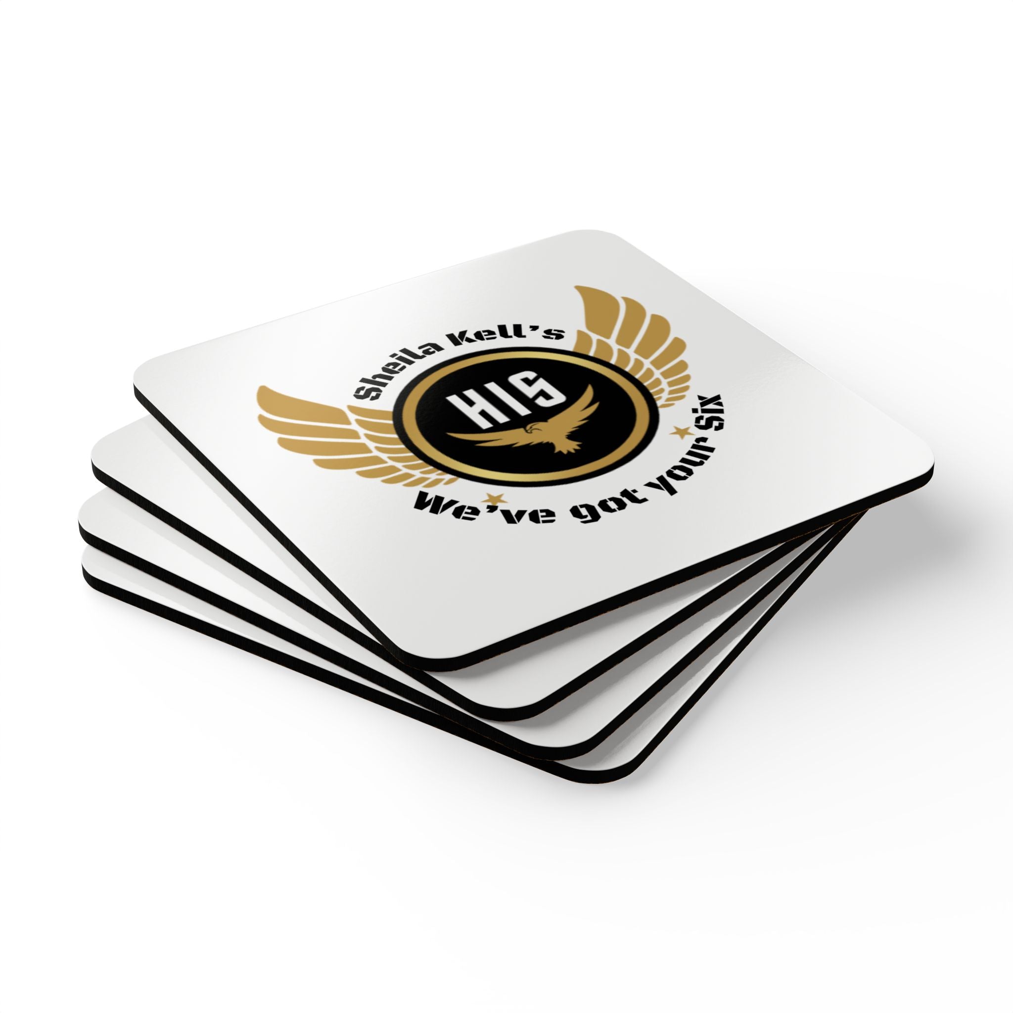 Custom Corkwood Coaster Set, Military Decor, Home Bar Accessories, Personalized Gifts, Unique Drink Coasters, Veteran Appreciation