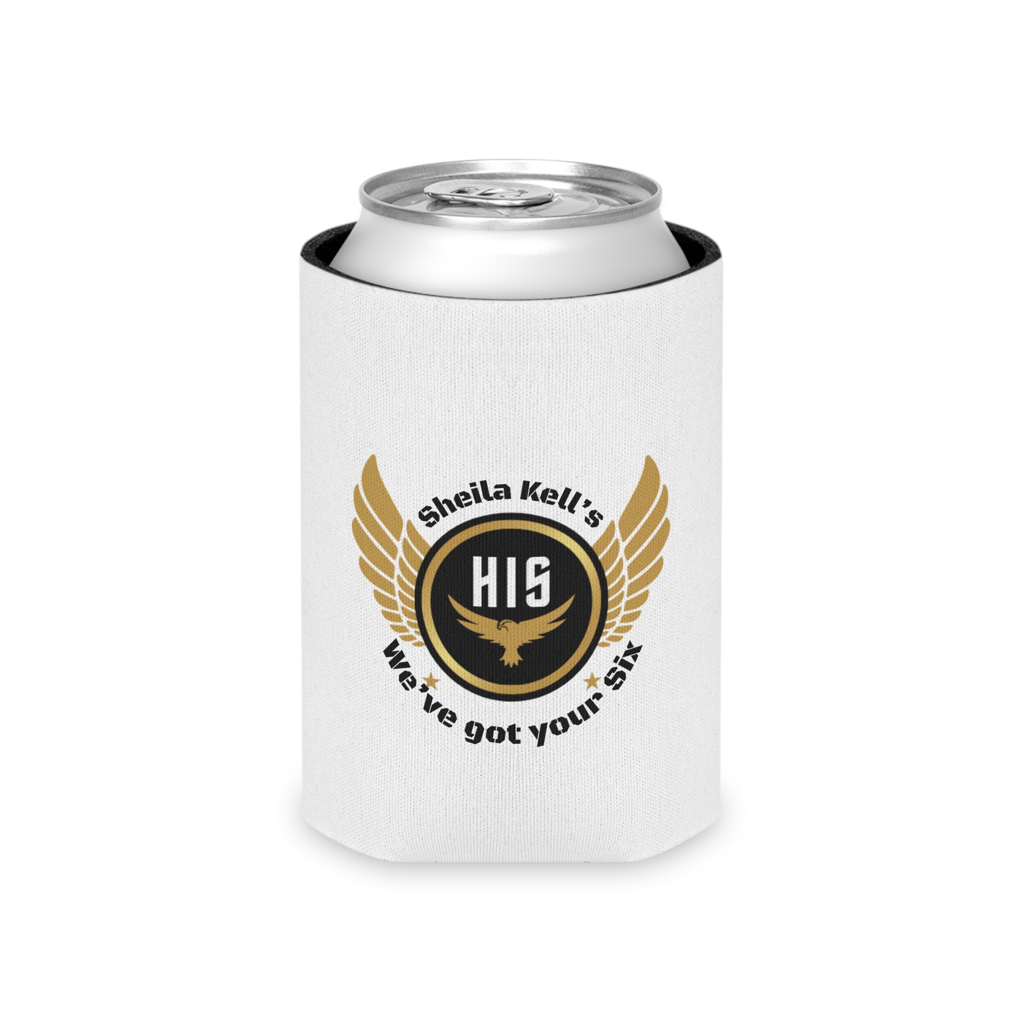 Custom Can Cooler with Wings Design - Drink Holder, Party Favor, Personalized Gift, BBQ Essential, Outdoor BBQ, Military Appreciation