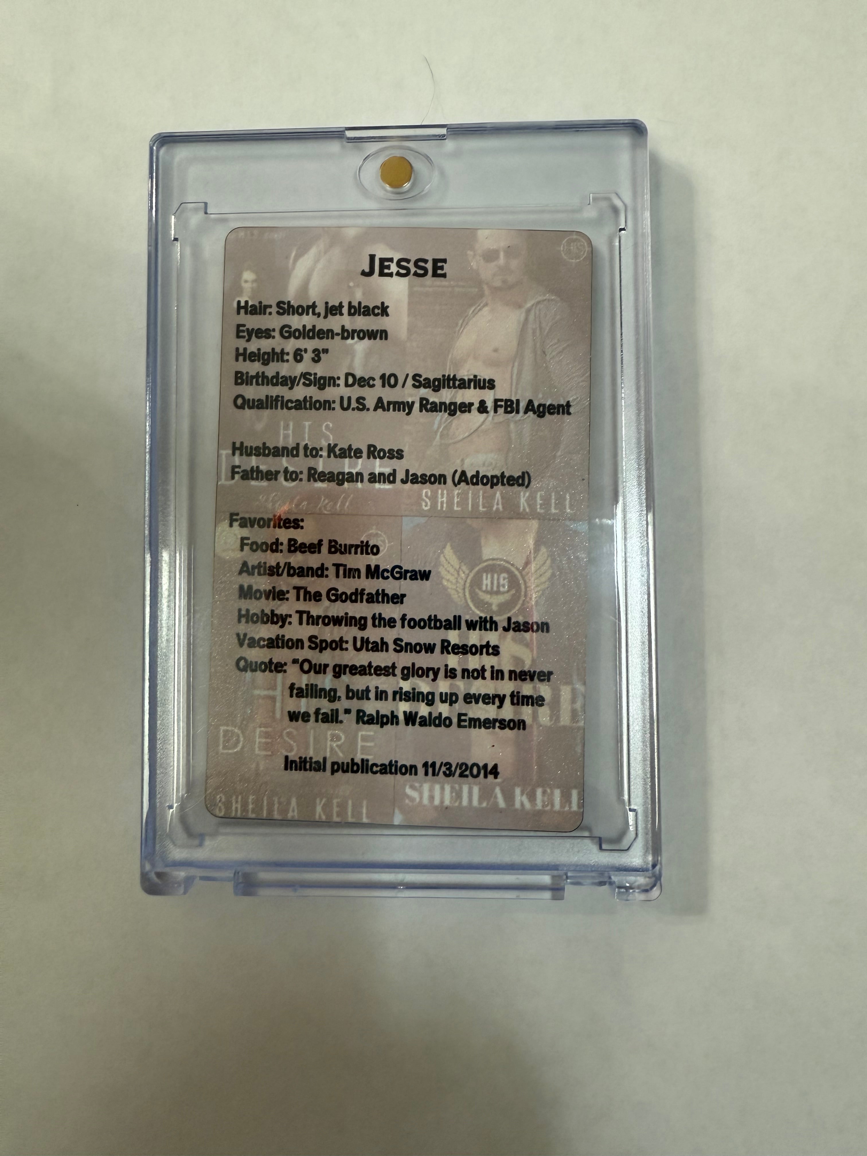 10th Anniversary His Desire Collector Card in Plastic Case