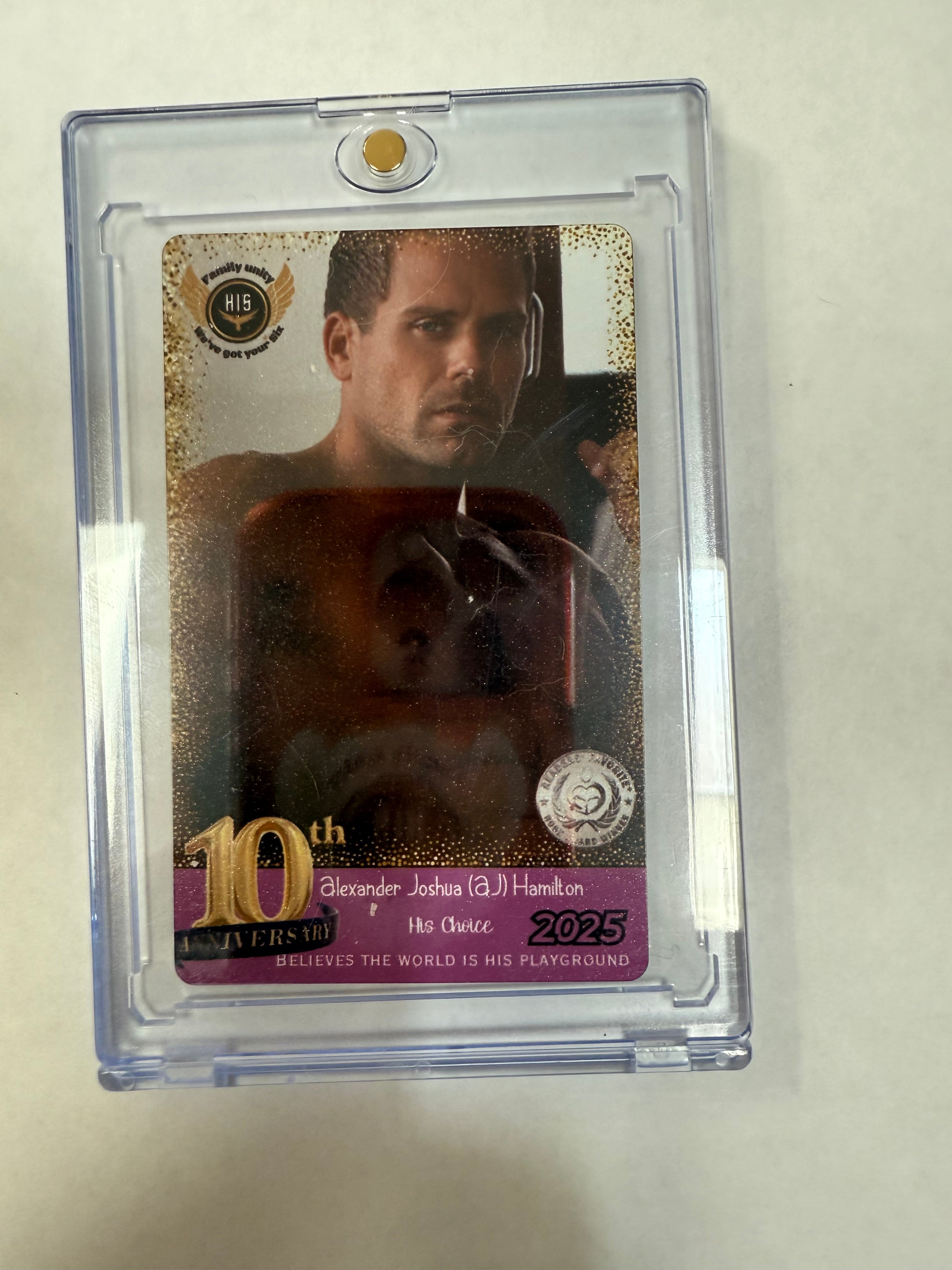 10th Anniversary His Choice Collector Card in Plastic Case